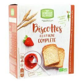 MOULIN DU PIVERT Biscottes À La Farine Complète Sans Sucres Bio 270g