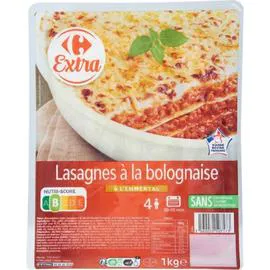 CARREFOUR EXTRA Plat cuisiné lasagnes à la bolognaise 1kg