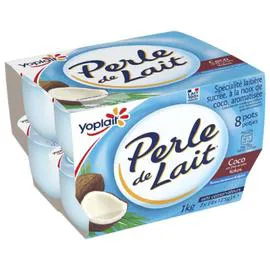 YOPLAIT, PERLE DE LAIT Yaourt coco brassé 8x125g