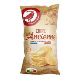 AUCHAN Chips à l'ancienne nature 150g