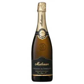 MALESAN Vin pétillant AOP Crémant de Bordeaux brut blanc 75cl