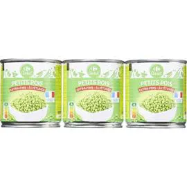 CARREFOUR CLASSIC' Petits pois extra-fins 3x140g