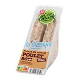 MARQUE REPÈRE, CÔTÉ SNACK Sandwich Poulet mayo. allégée 145g