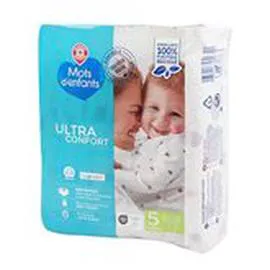 MARQUE REPÈRE, MOTS D'ENFANTS Couches bébé -T5 Ultra confort - 11/25kg - x23 x23