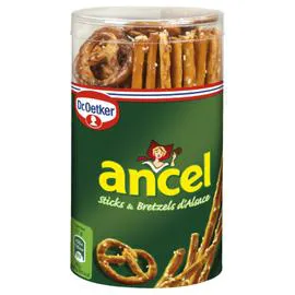 DR. OETKER, ANCEL Biscuits apéritifs sticks et Bretzels 137g