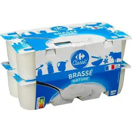 CARREFOUR CLASSIC' Yaourt nature brassé 16x125g