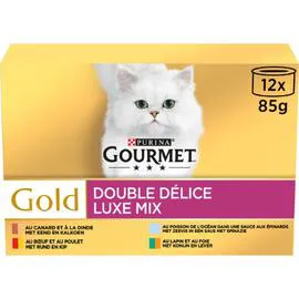 PURINA, GOURMET GOLD Pâtée pour chat Double Délice 12x85g