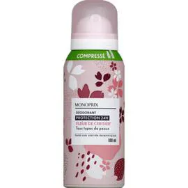 MONOPRIX Déodorant 24h à la fleur de cerisier compressé 100ml
