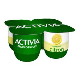 DANONE, ACTIVIA Yaourt citron bifidus 4x125g