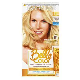GARNIER, BELLE COLOR Coloration Cheveux Permanente Eclaircissant 110 Blond Très Très Clair Naturel l'unité