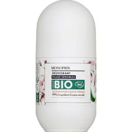 MONOPRIX BIO Déodorant bille peaux sensibles Fleur cerisier 50ml