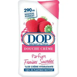 DOP Gel douche Crème Parfum Fraises 1/4 De Crème Hydratante 290ml