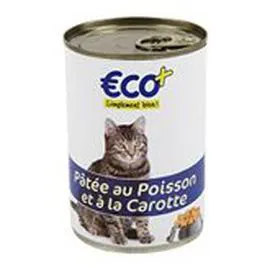 ECO+ Pâtée pour chats poisson et à la carotte 410g