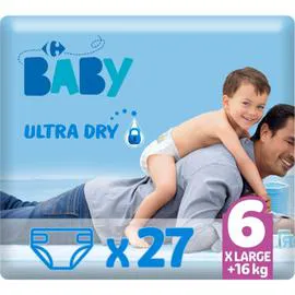 CARREFOUR BABY Couches taille 6 XLarge : +16 kg x27