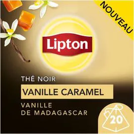 LIPTON Thé noir au caramel et à la vanille de Madagascar x20