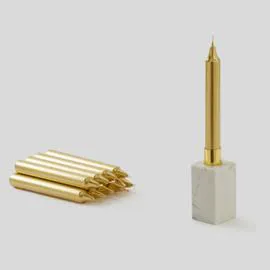 MONOPRIX Maison 10 Bougies Non Parfumées, 2,1X16,5Cm, Dorées l'unité