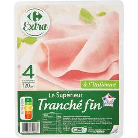 CARREFOUR EXTRA Jambon Tranché Fin à l'italienne 120g