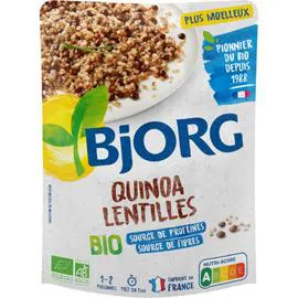 BJORG Plat cuisiné quinoa lentilles bio 250g