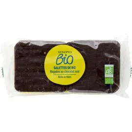 MONOPRIX BIO Galettes de riz nappées de chocolat noir bio 100g