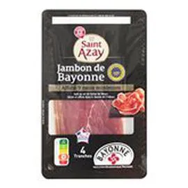 MARQUE REPÈRE, SAINT-AZAY Jambon de Bayonne Saint Azay 4 tranches 100g