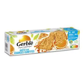 GERBLÉ Biscuits écorces confites, réduit en sel 360g