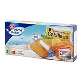 MARQUE REPÈRE, PÊCHE OCÉAN Poisson pané Cabillaud - MSC - x8 400g