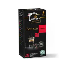 PLANTEUR DES TROPIQUES Capsules de café compatibles Nespresso moulu Espresso Forte n°5 114g