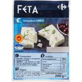 CARREFOUR EXTRA Féta pour apéritif et salade AOP 200g