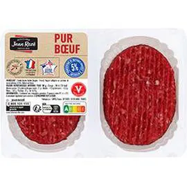 JEAN ROZÉ Steaks hachés pur boeuf 5% 250g