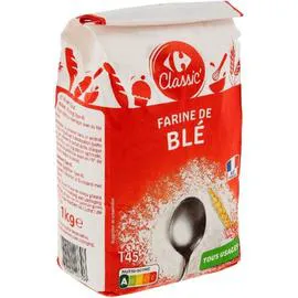 CARREFOUR CLASSIC' Farine de blé T45 tout usage 1kg