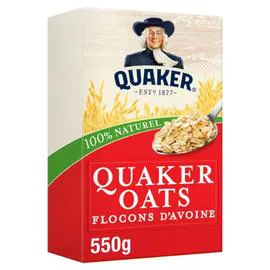 QUAKER, OATS Céréales flocons d'avoine 550g