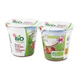 MARQUE REPÈRE, BIO VILLAGE Yaourts châtaignes Bio au lait de brebis 2x125g