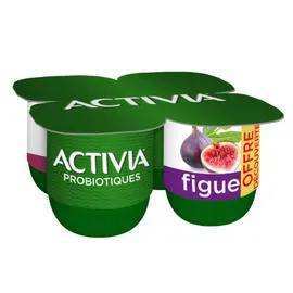 DANONE, ACTIVIA Probiotiques Yaourt saveur figue 4x125g