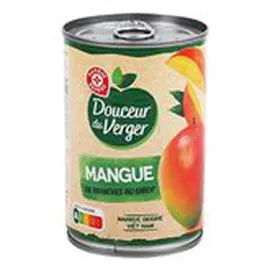 MARQUE REPÈRE, DOUCEUR DU VERGER Mangues Sirop tranches 235g