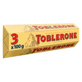 TOBLERONE Barres chocolatées au lait avec nougat et amandes 3x100g
