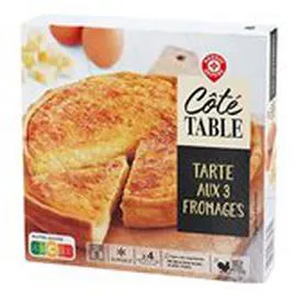 MARQUE REPÈRE, CÔTÉ TABLE Tarte aux 3 fromages 400g