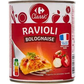 CARREFOUR CLASSIC' Plat cuisiné ravioli bolognaise 800g