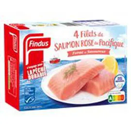 FINDUS Filets de saumon rose Pacifique - MSC - x4 400g