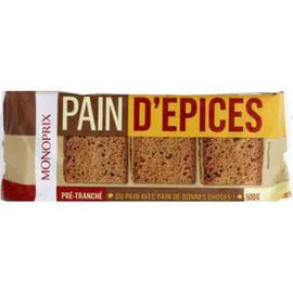 MONOPRIX Pain d'épices pré-tranché 500g
