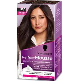 SCHWARZKOPF Coloration Permanente 300 Châtain Noir PERFECT MOUSSE 1l