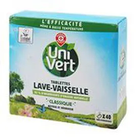  Tablette lave-vaisselle UniVert Classiques ecolo - x40 400g