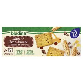 BLÉDINA Biscuits bébé petit beurre pépite chocolat - 12 mois 133g