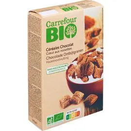 CARREFOUR BIO Céréales bio chocolat coeur noisettes 375g