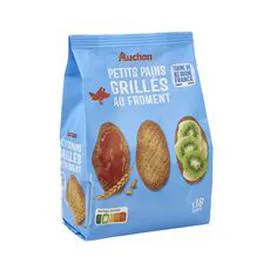 AUCHAN Petits pains grillés au froment sans huile de palme 225g