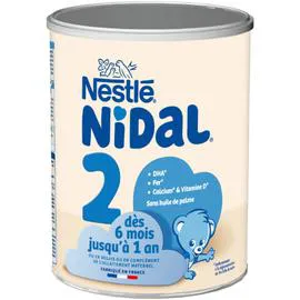NESTLÉ, NIDAL Lait bébé en poudre 2ème âge 800g