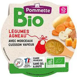 POMMETTE BIO Légumes agneau BIO, dès 12 mois 230g
