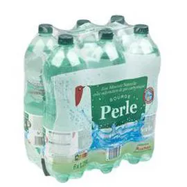AUCHAN Eau minérale naturelle gazeuse source Perle 6x1,25l