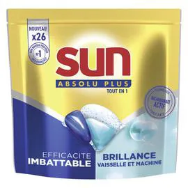 SUN Absolu Plus Capsules Lave-Vaisselle Tout en 1 x26