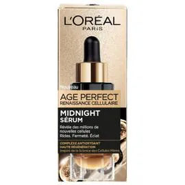 L'ORÉAL PARIS, AGE PERFECT Sérum Visage Anti-Âge Renaissance Cellulaire Antioxydant Midnight 30ml