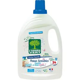 L'ARBRE VERT Lessive Liquide Famille Et Bébé 1,53l